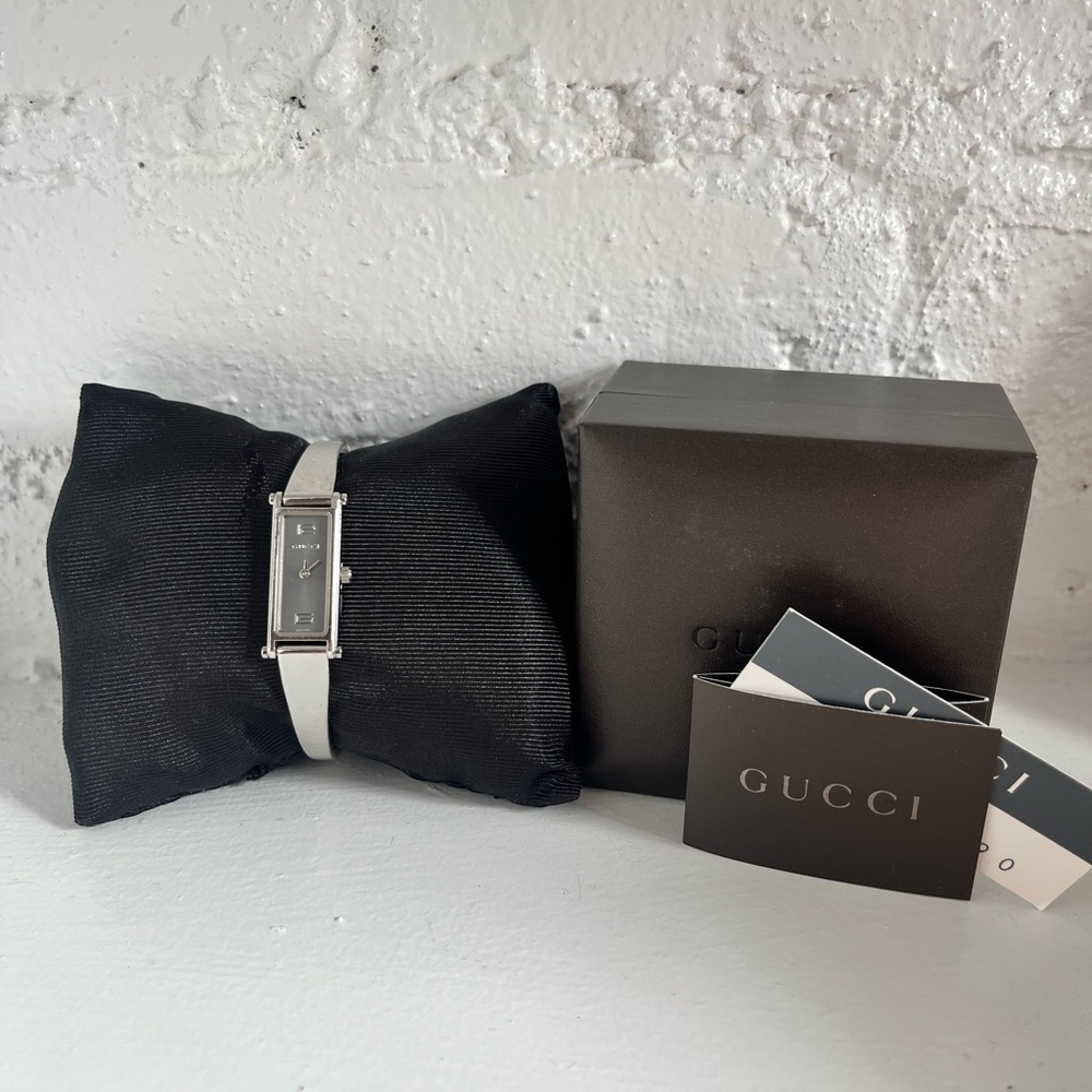 Gucci Silver Watch with Original Box